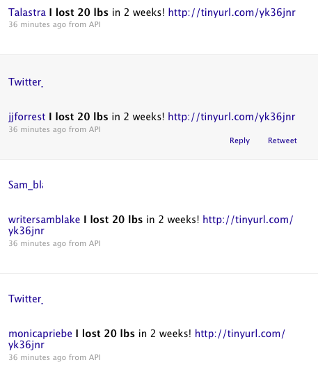 被攻击的账户发布大量重复广告信息 被攻击的账户发布大量重复广告信息